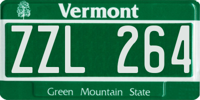 VT license plate ZZL264