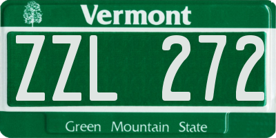 VT license plate ZZL272
