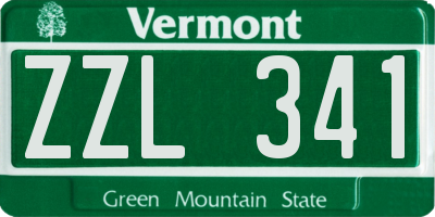 VT license plate ZZL341