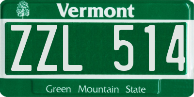VT license plate ZZL514