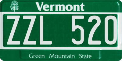 VT license plate ZZL520