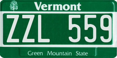 VT license plate ZZL559