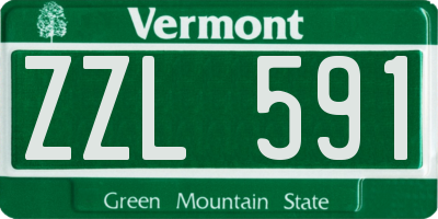 VT license plate ZZL591