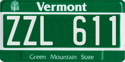 VT license plate ZZL611