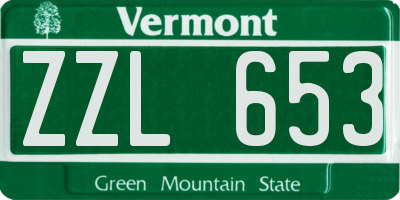 VT license plate ZZL653