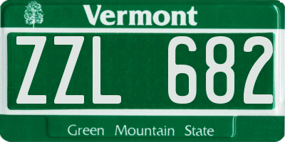 VT license plate ZZL682