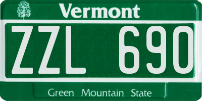 VT license plate ZZL690
