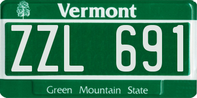 VT license plate ZZL691