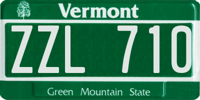VT license plate ZZL710
