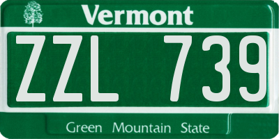 VT license plate ZZL739