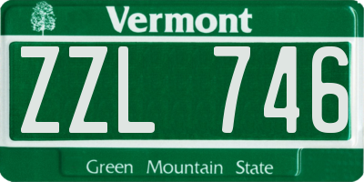 VT license plate ZZL746
