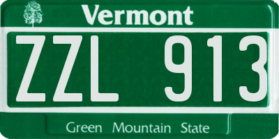 VT license plate ZZL913