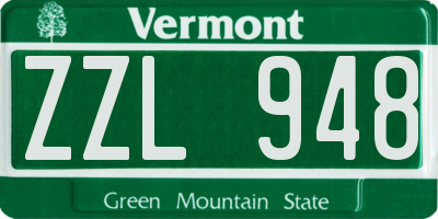 VT license plate ZZL948
