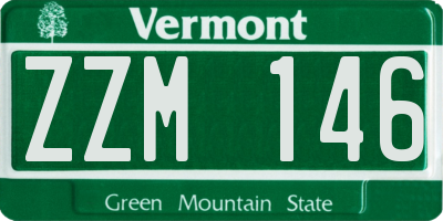 VT license plate ZZM146