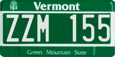 VT license plate ZZM155