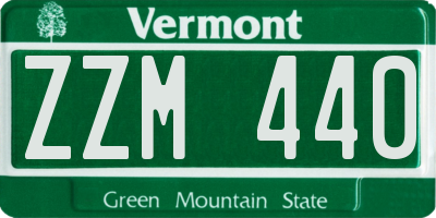 VT license plate ZZM440