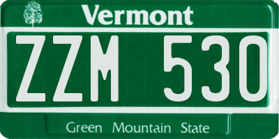 VT license plate ZZM530
