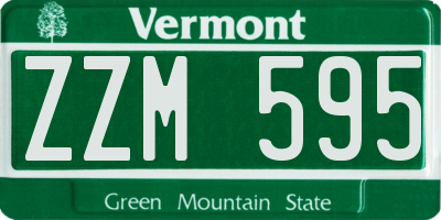 VT license plate ZZM595