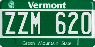 VT license plate ZZM620