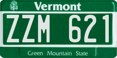VT license plate ZZM621