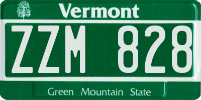 VT license plate ZZM828