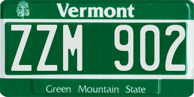 VT license plate ZZM902