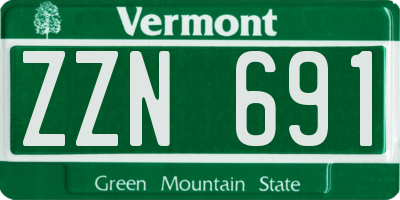VT license plate ZZN691