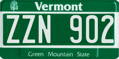 VT license plate ZZN902