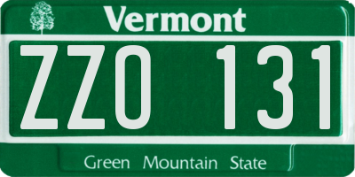 VT license plate ZZO131