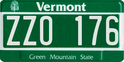 VT license plate ZZO176
