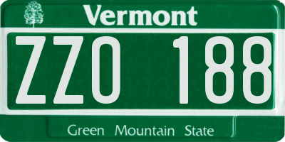 VT license plate ZZO188