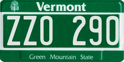 VT license plate ZZO290