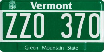 VT license plate ZZO370