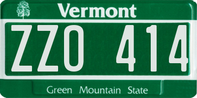 VT license plate ZZO414