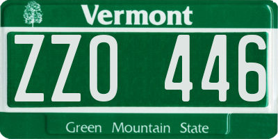 VT license plate ZZO446