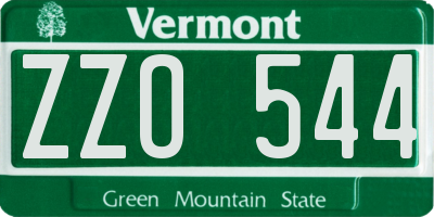 VT license plate ZZO544