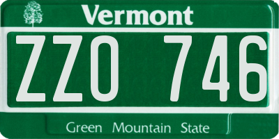 VT license plate ZZO746