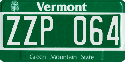VT license plate ZZP064