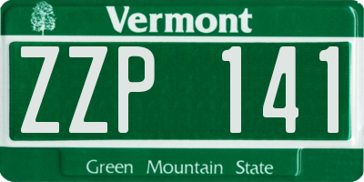 VT license plate ZZP141