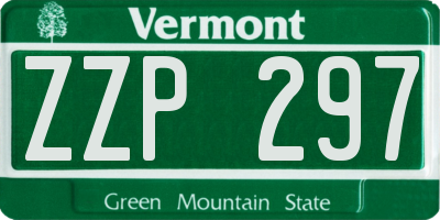 VT license plate ZZP297