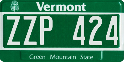 VT license plate ZZP424