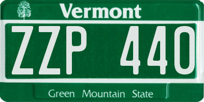 VT license plate ZZP440