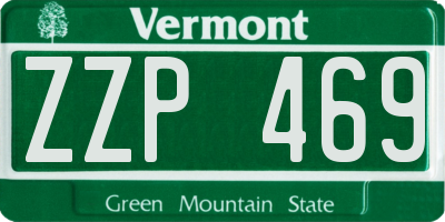 VT license plate ZZP469