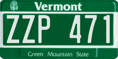 VT license plate ZZP471