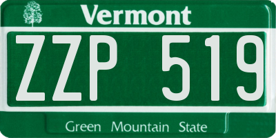 VT license plate ZZP519