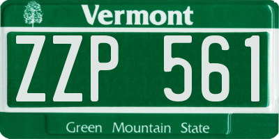 VT license plate ZZP561