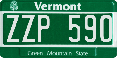 VT license plate ZZP590