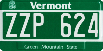 VT license plate ZZP624