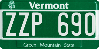 VT license plate ZZP690