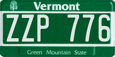 VT license plate ZZP776